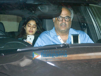 Janhvi Kapoor, Boney Kapoor spotted at Arjun Kapoor's residence in Juhu