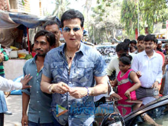 Jeetendra spotted at a temple in Juhu
