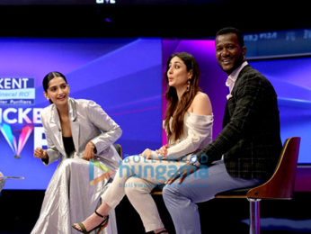 Kareena Kapoor Khan, Sonam Kapoor Ahuja, Swara Bhaskar, Shikha Talsania snapped promoting Veere Di Wedding on Kent Cricket Live at Star Sports Studio