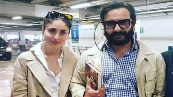 Kareena Kapoor Khan and Saif Ali Khan twin in beige trench coats in London
