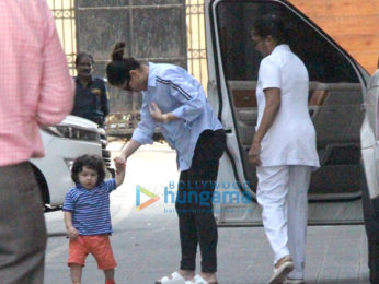 Kareena Kapoor Khan and Taimur Ali Khan snapped at Amrita Arora's house