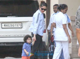 Kareena Kapoor Khan and Taimur Ali Khan snapped at Amrita Arora’s house