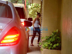 Kareena Kapoor Khan and Taimur Ali Khan snapped at Karisma Kapoor’s house in Bandra