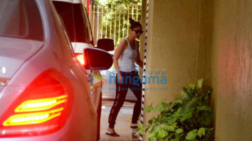 Kareena Kapoor Khan and Taimur Ali Khan snapped at Karisma Kapoor’s house in Bandra