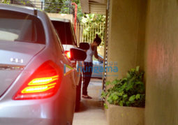 Kareena Kapoor Khan and Taimur Ali Khan snapped at Karisma Kapoor's house in Bandra