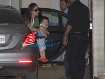 Kareena Kapoor Khan and Taimur Ali Khan spotted at his grandmother's house