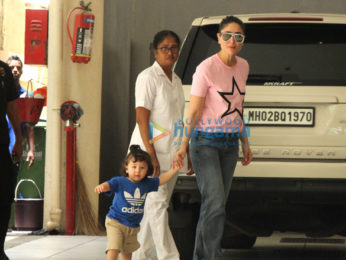 Kareena Kapoor Khan snapped with Taimur Ali Khan at her mother's residence