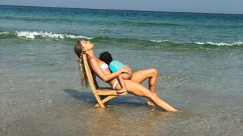 Lisa Haydon spends her day on the beach with her baby boy Zach Lalvani