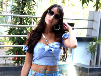 Nora Fatehi spotted at Nikhil Advani's office