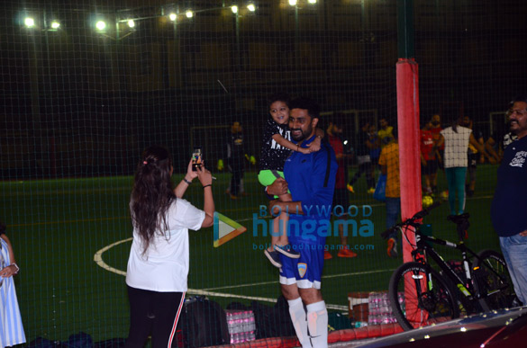ranbir kapoor abhishek bachchan snapped during a soccer match in bandra 2
