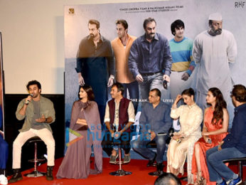 Ranbir Kapoor, Sonam Kapoor, Rajkumar Hirani, Vidhu Vinod Chopra snapped at the trailer launch of Sanju