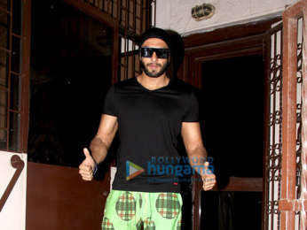 Ranveer Singh snapped at a recording studio in Bandra