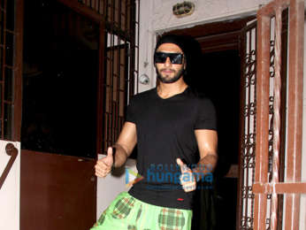 Ranveer Singh snapped at a recording studio in Bandra