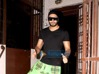Ranveer Singh snapped at a recording studio in Bandra