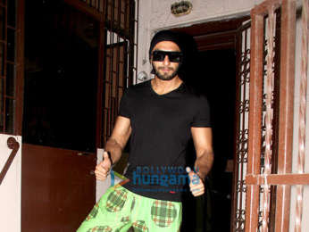 Ranveer Singh snapped at a recording studio in Bandra