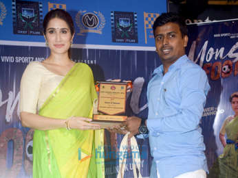 Sagarika Ghatge snapped promoting her film Monsoon Football