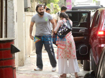 Saif Ali Khan and Sara Ali Khan snapped at Abhishek Kapoor's office in Khar