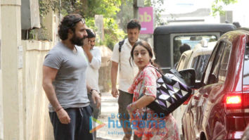 Saif Ali Khan and Sara Ali Khan snapped at Abhishek Kapoor’s office in Khar