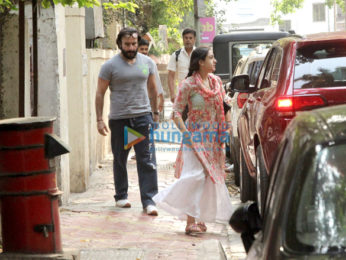 Saif Ali Khan and Sara Ali Khan snapped at Abhishek Kapoor's office in Khar