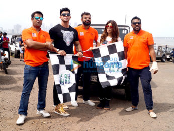 Shama Sikandar and Sahil Khan flag off the 'Mud Skull 4x4' off road rally in Mumbai
