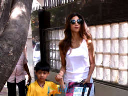 Shilpa Shetty with son snapped in Juhu