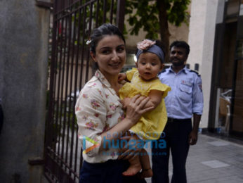 Soha Ali Khan snapped with her daughter Inaya in Bandra