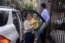 Soha Ali Khan snapped with her daughter Inaya in Bandra