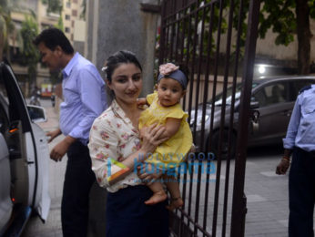 Soha Ali Khan snapped with her daughter Inaya in Bandra