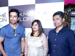 Sonu Sood snapped at the Lakme salon