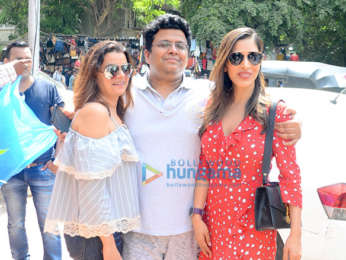Sophie Choudry snapped with producer Tanuj Garg