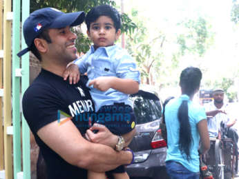 Taimur Ali Khan and Lakshya Kapoor snapped at their play school
