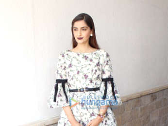 The cast of film Veere Di Wedding snapped during media interview at Sun n Sand in Juhu