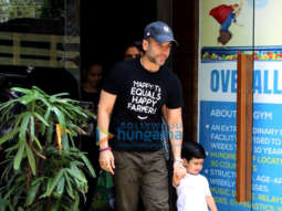Tusshar Kapoor spotted at Laksshya Kapoor’s playschool