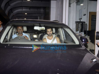 Varun Dhawan and Aayush Sharma spotted at gym in Bandra Varun Dhawan and Aayush Sharma spotted at gym in Bandra