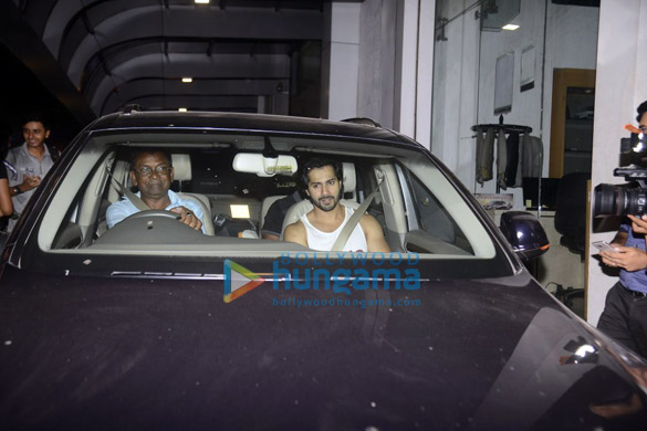 Varun Dhawan and Aayush Sharma spotted at gym in Bandra