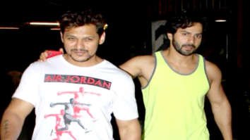 Varun Dhawan and Prashant Sawant snapped at Body Sculptor gym