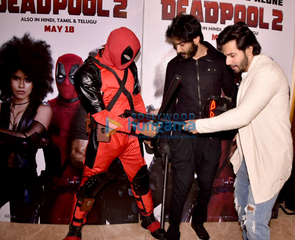 varun dhawan hosts a special screening of deadpool 2 5
