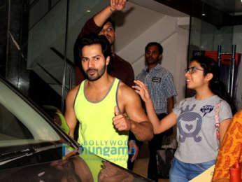 Varun Dhawan spotted at gym Khar