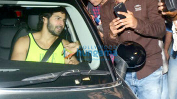 Varun Dhawan spotted at gym in Bandra