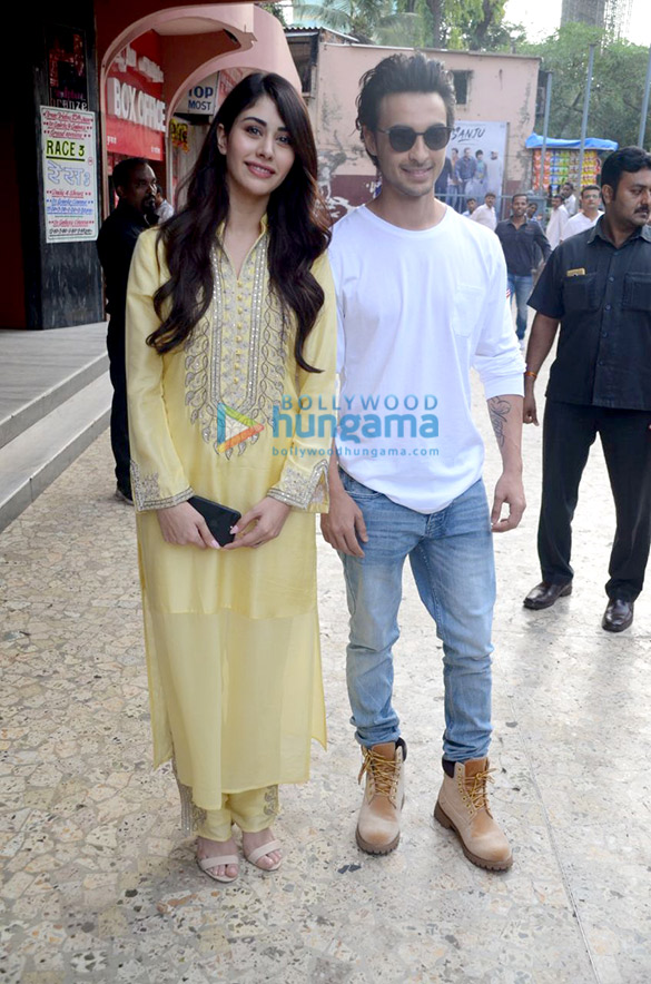 aayush sharma and warina hussain snapped at the teaser launch of loveratri 3