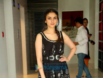 Aditi Rao Hydari snapped at media interactions for her South Indian film 'Sammohanam'