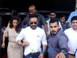 Ajay Devgn and Kajol snapped endorsing the plastic ban