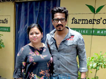 Bharti Singh, Haarsh Limbachiyaa spotted outside a cafe in Bandra