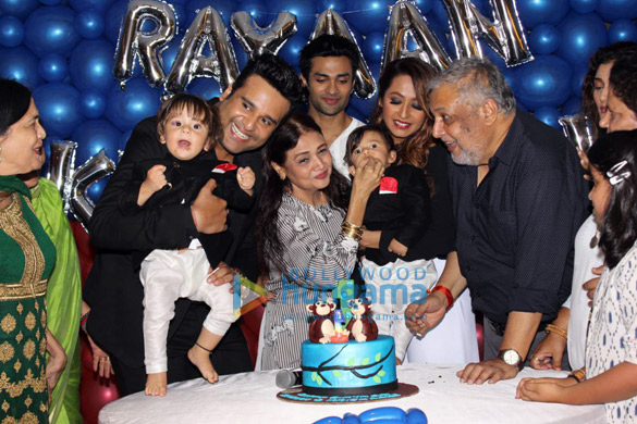 celebs grace krushna abhishek and kashmera shahs kids 1st birthday party in andheri 1