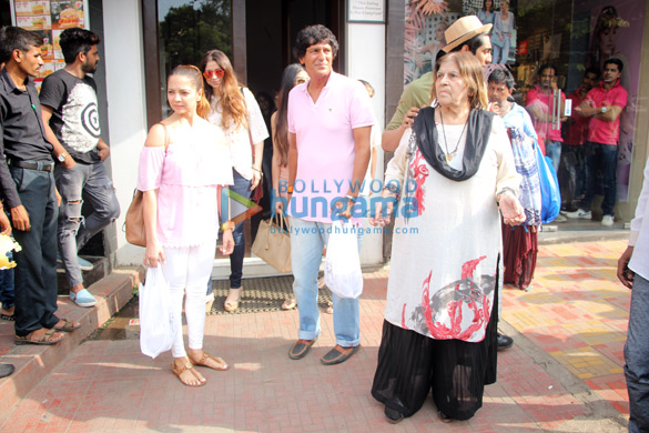 chunky pandey snapped with her family at bastian 3