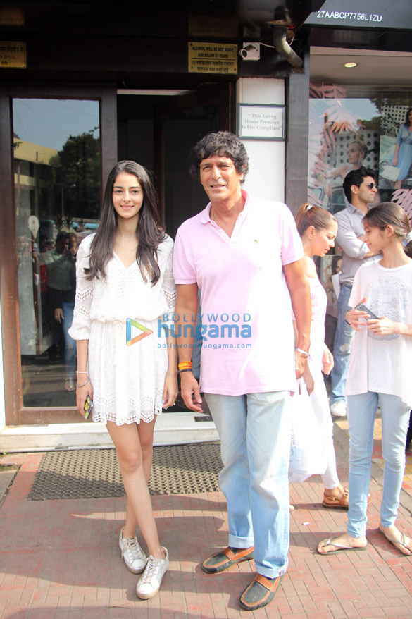 chunky pandey snapped with her family at bastian 5