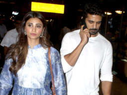 Daisy Shah and Saqib Saleem snapped at the airport