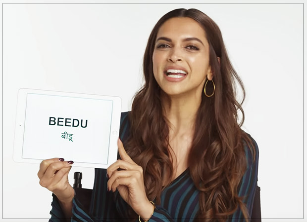 Deepika Padukone explains craziest HINDI SLANG words to Americans in this latest video Deepika Padukone explains craziest HINDI SLANG words to Americans in this latest video