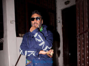 Jackie Shroff snapped outside a recording studio
