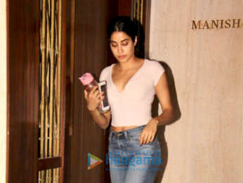 Janhvi Kapoor snapped at Manish Malhotra's house
